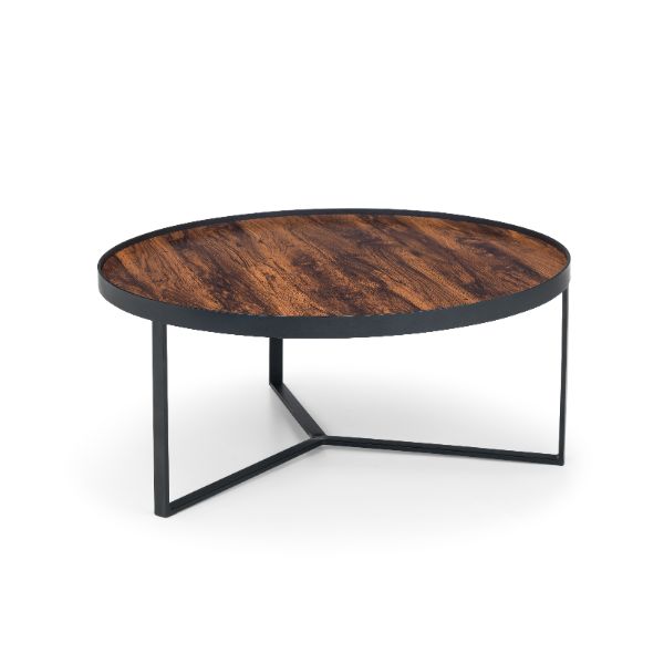 Loft Coffee Table 90cm Walnut - Julian Bowen  | TJ Hughes