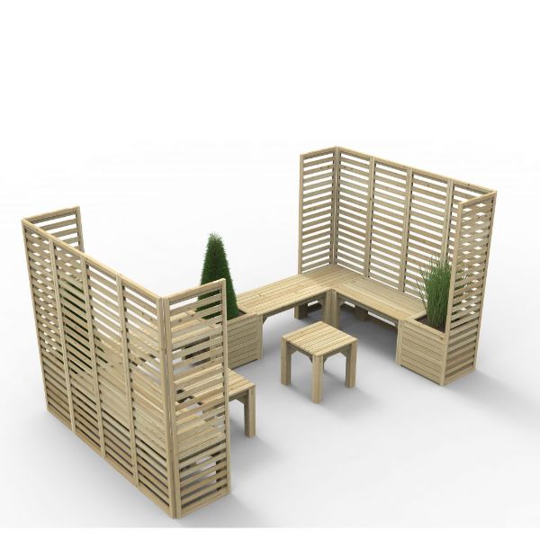 Forest Garden Furniture Modular Seating Option 5  | TJ Hughes