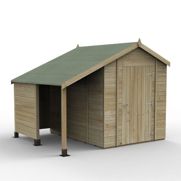 Forest Garden Timberdale 6 X 8 Double Door Apex Shed  | TJ Hughes