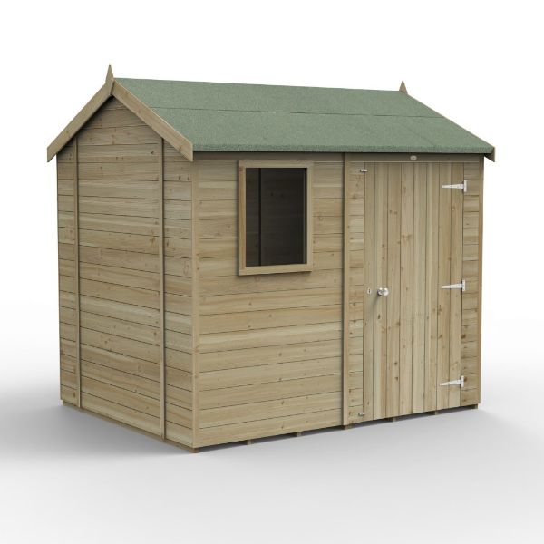 Forest Garden Timberdale 8 X 6 Reverse Apex Shed  | TJ Hughes