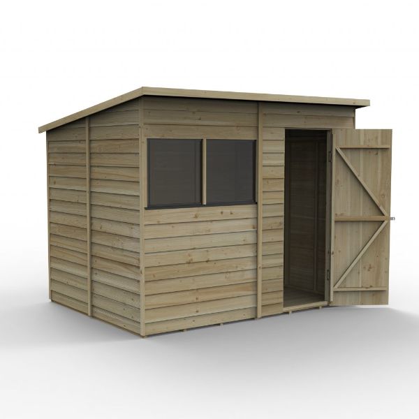 Forest Garden Overlap Pressure Treated 8x6 Pent Shed