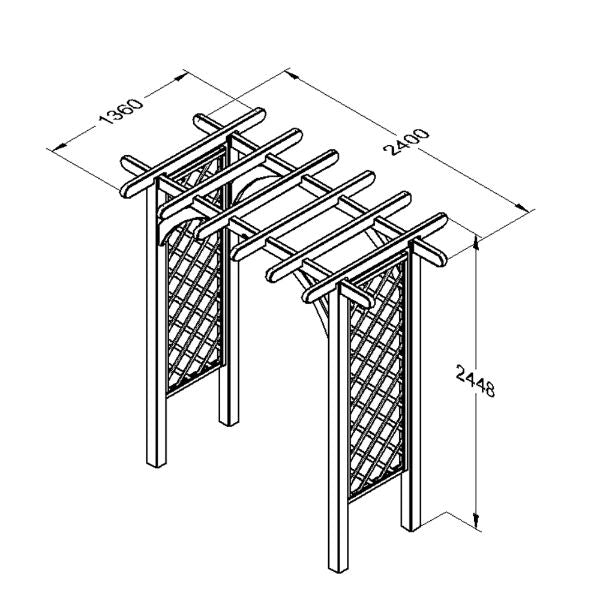 Forest Garden Large Ultima Pergola Arch  | TJ Hughes