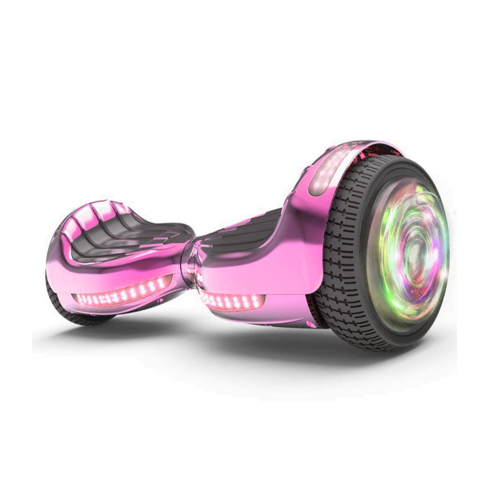 Zimx Hoverboard HB4 With LED Wheels - Chrome Pink