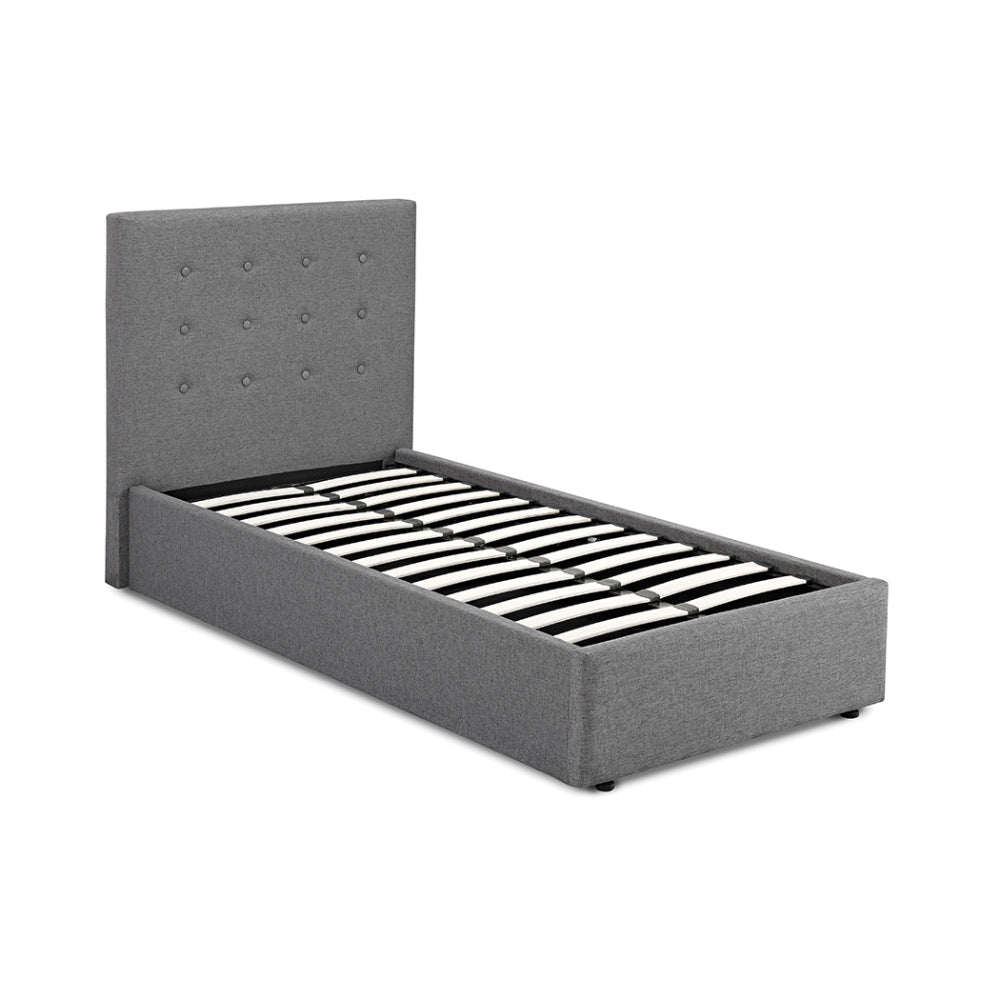 Lucca Single Bed 3ft .9m - Grey - LPD Furniture  | TJ Hughes