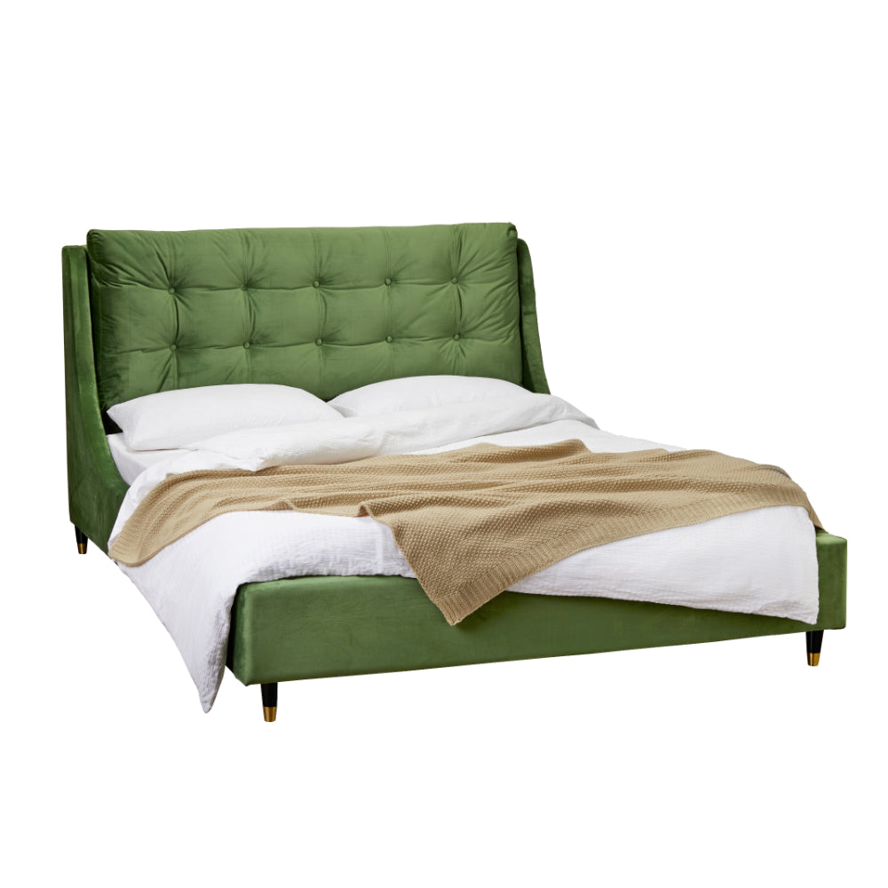 Sloane Double Bed 4ft6 1.35m - Green - LPD Furniture  | TJ Hughes