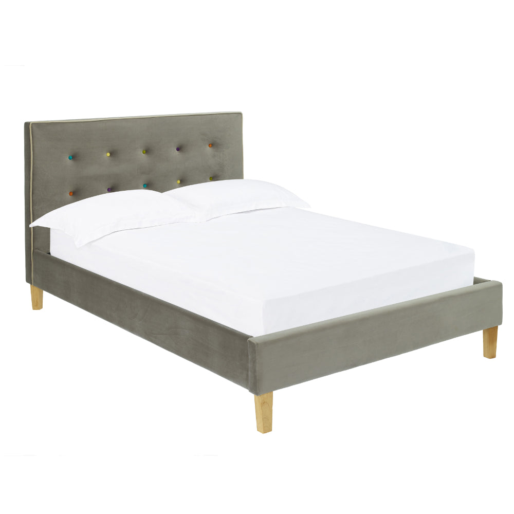 Camden Double Bed 4ft6 1.35m - Grey - LPD Furniture  | TJ Hughes