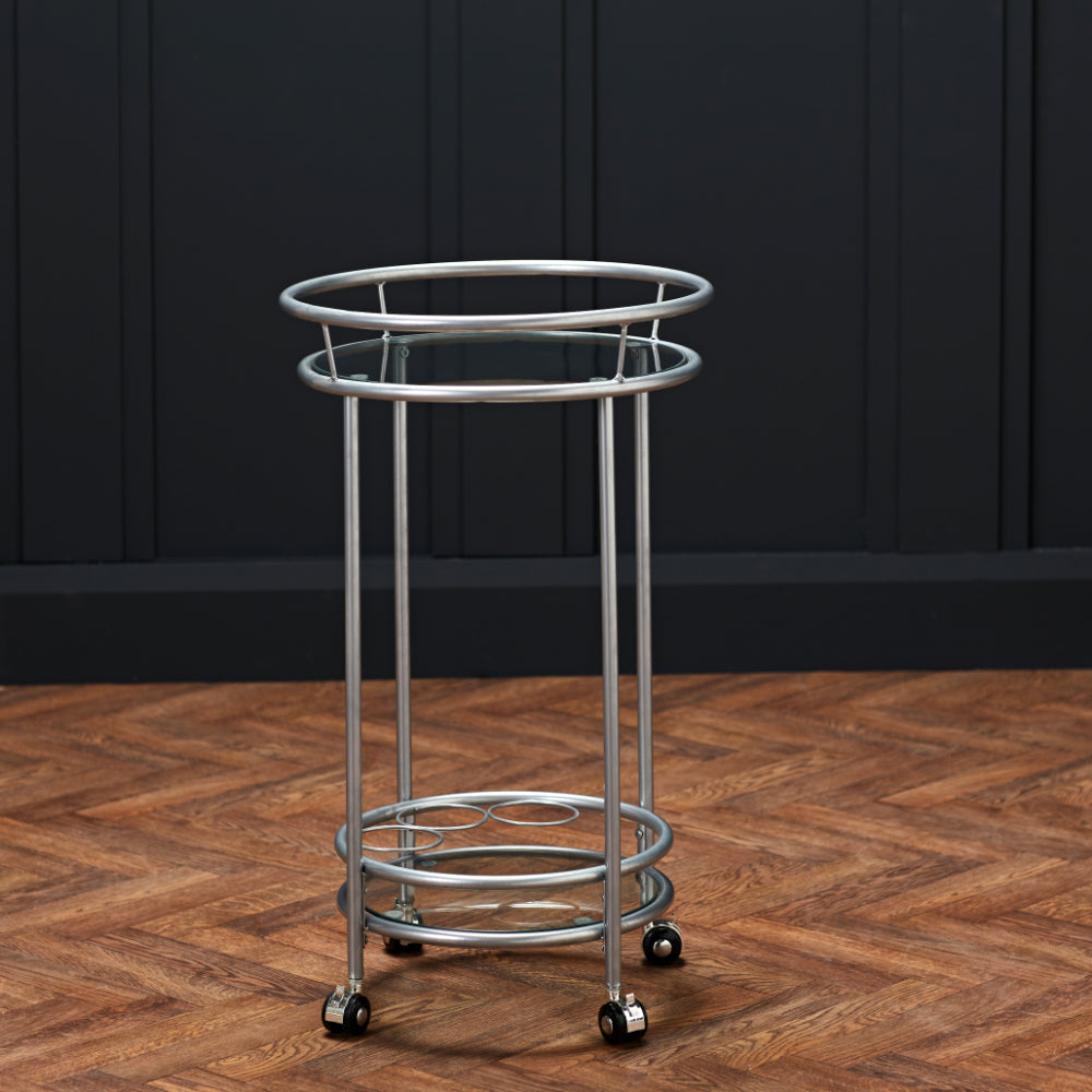 Collins Drinks Trolley - Silver - LPD Furniture  | TJ Hughes