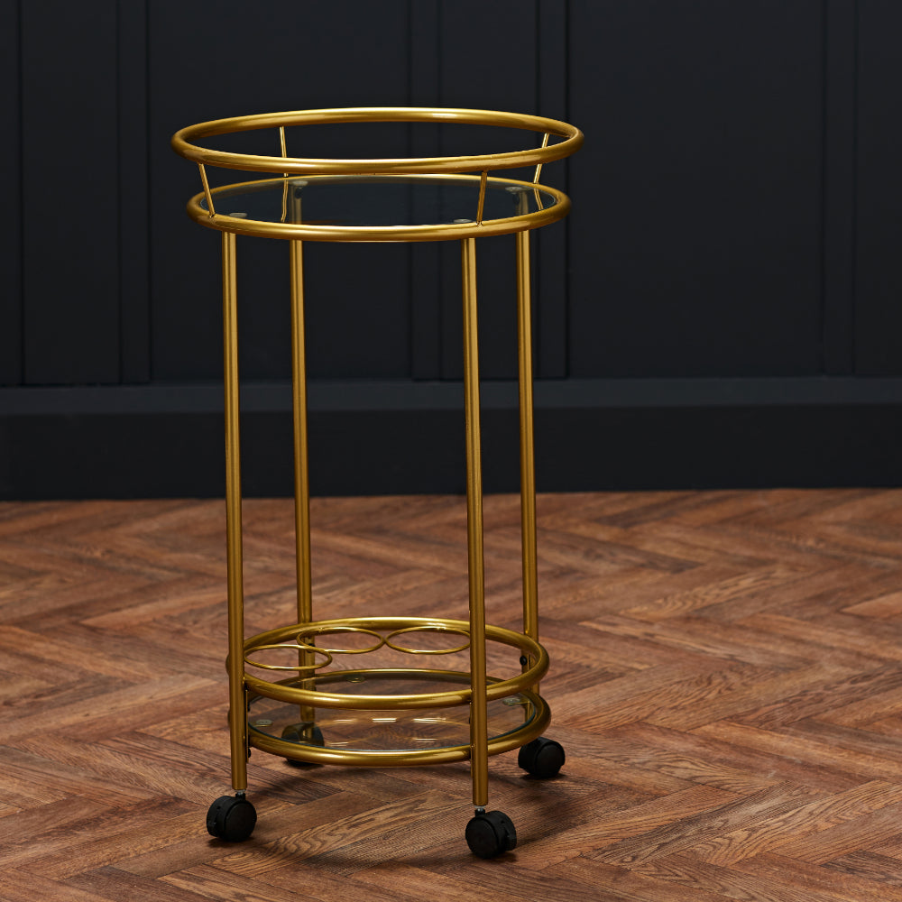 Collins Drinks Trolley - Gold - LPD Furniture  | TJ Hughes