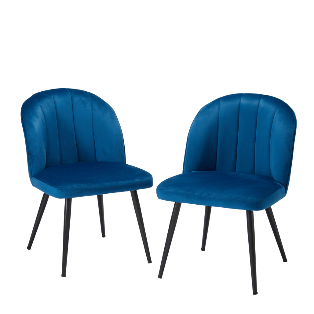 Orla Dining Chairs - Blue - Set of 2 - LPD Furniture  | TJ Hughes