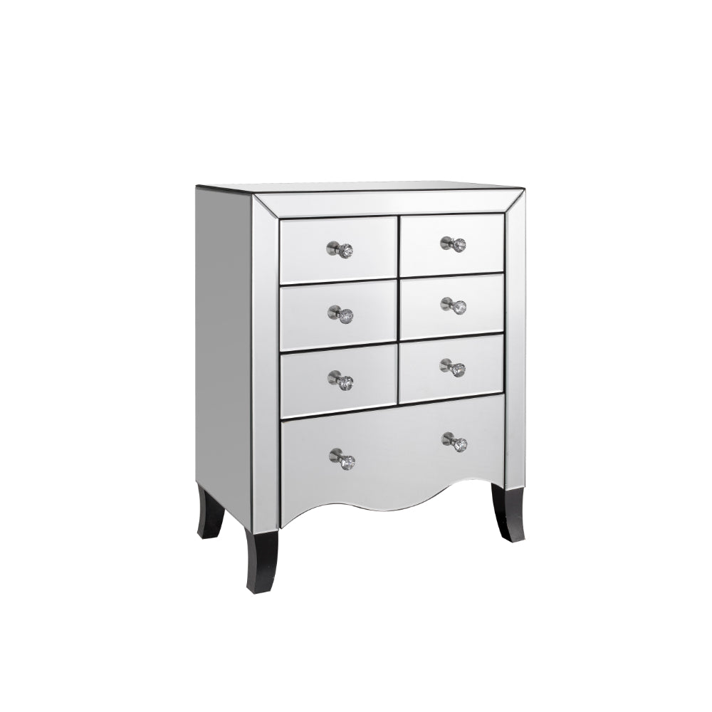 Valentina Mirrored Chest of Drawers with 7 Drawers - Mirror - LPD Furniture  | TJ Hughes