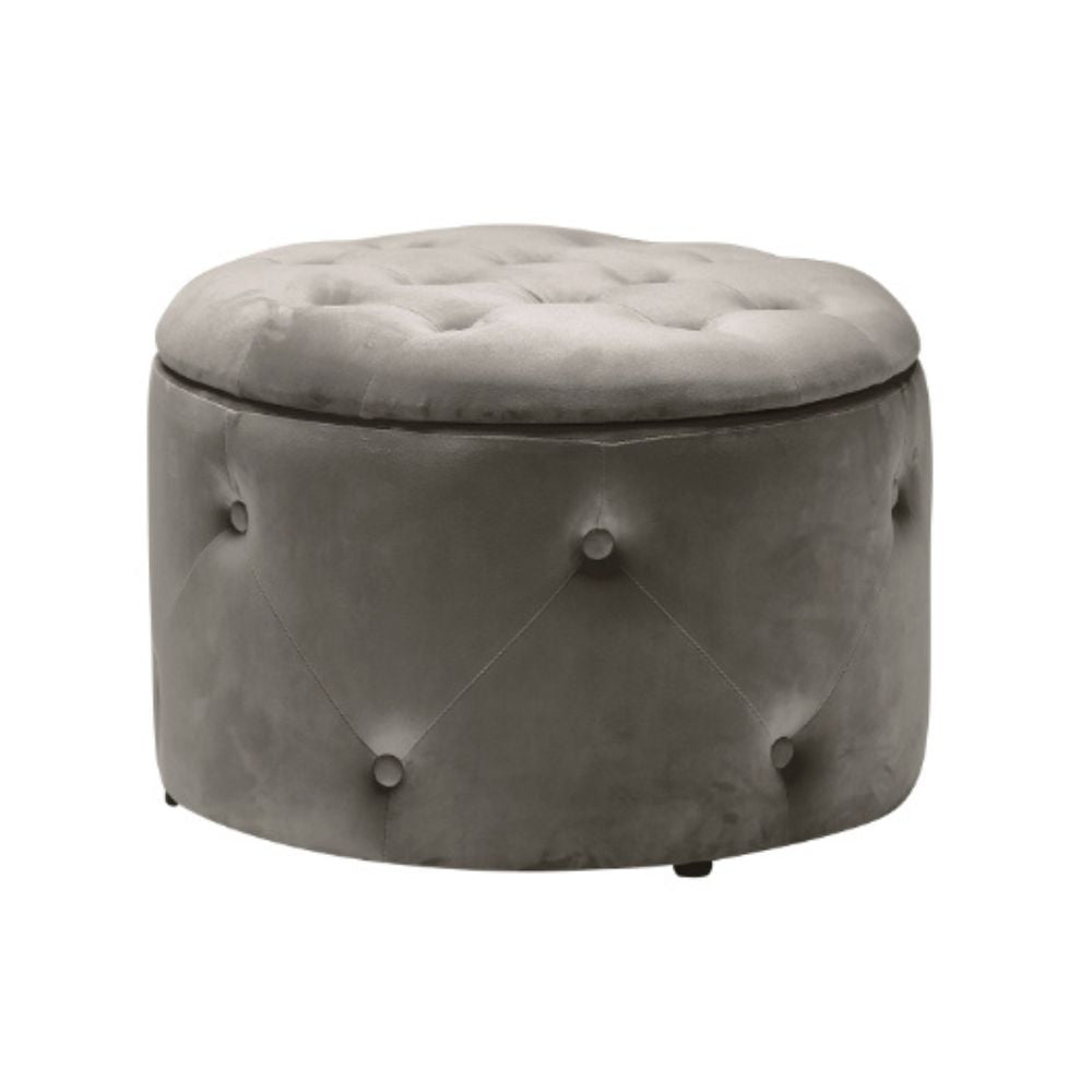 Cleo Storage Pouff - Charcoal Grey - LPD Furniture  | TJ Hughes