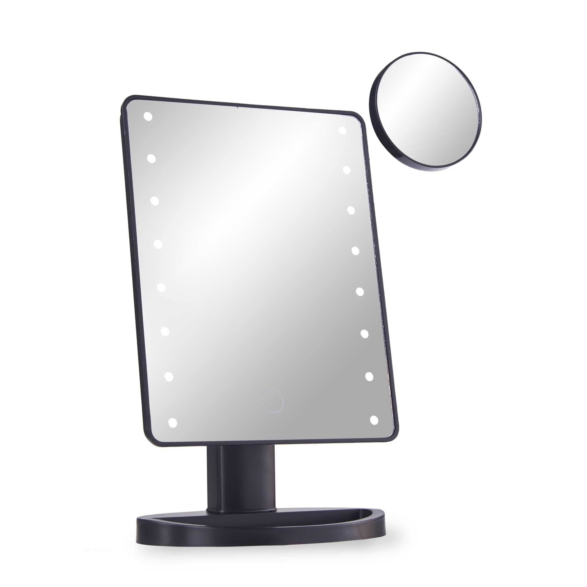 Make Up Mirror with Magnifying Round Mirrors 27x16.5x12cm - TJ Hughes