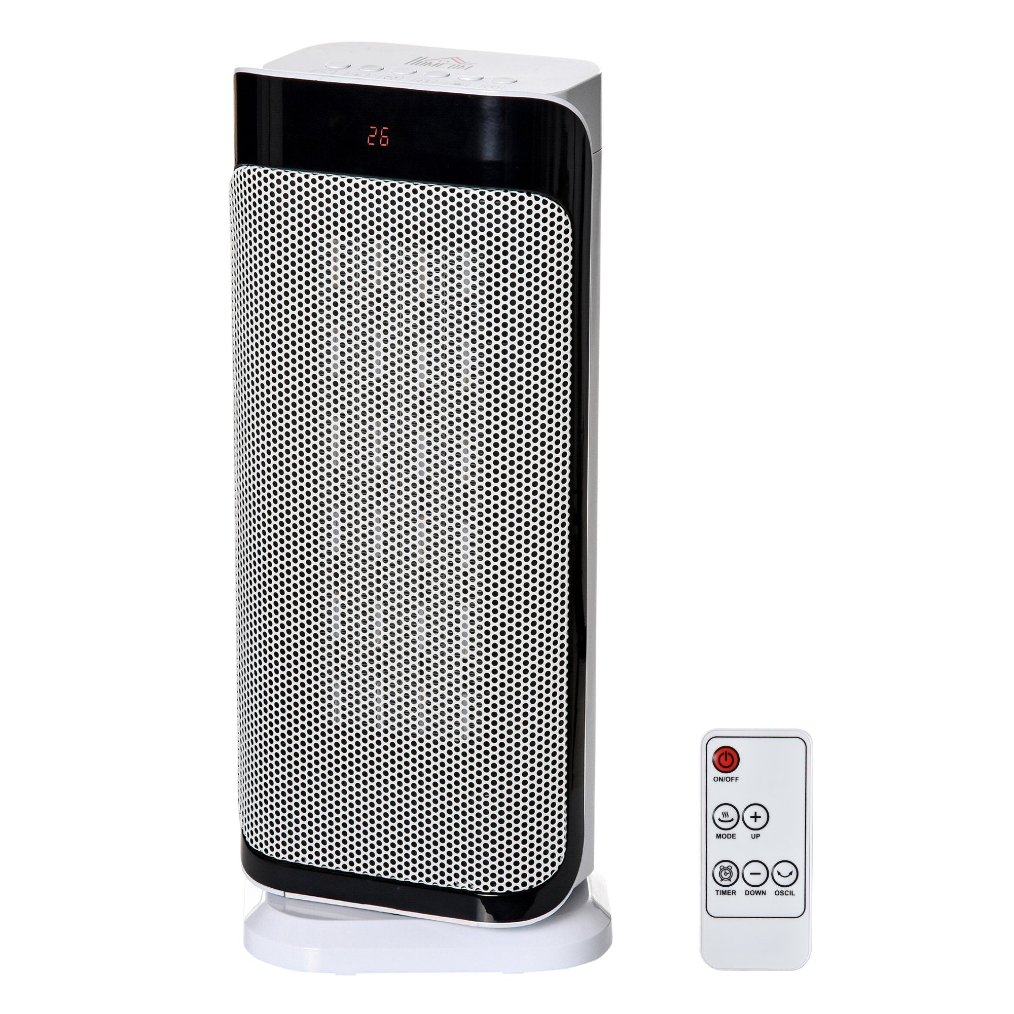 HOMCOM Portable Oscillating Ceramic Space Heater w/ Over Heating & Tip-over Protection  | TJ Hughes