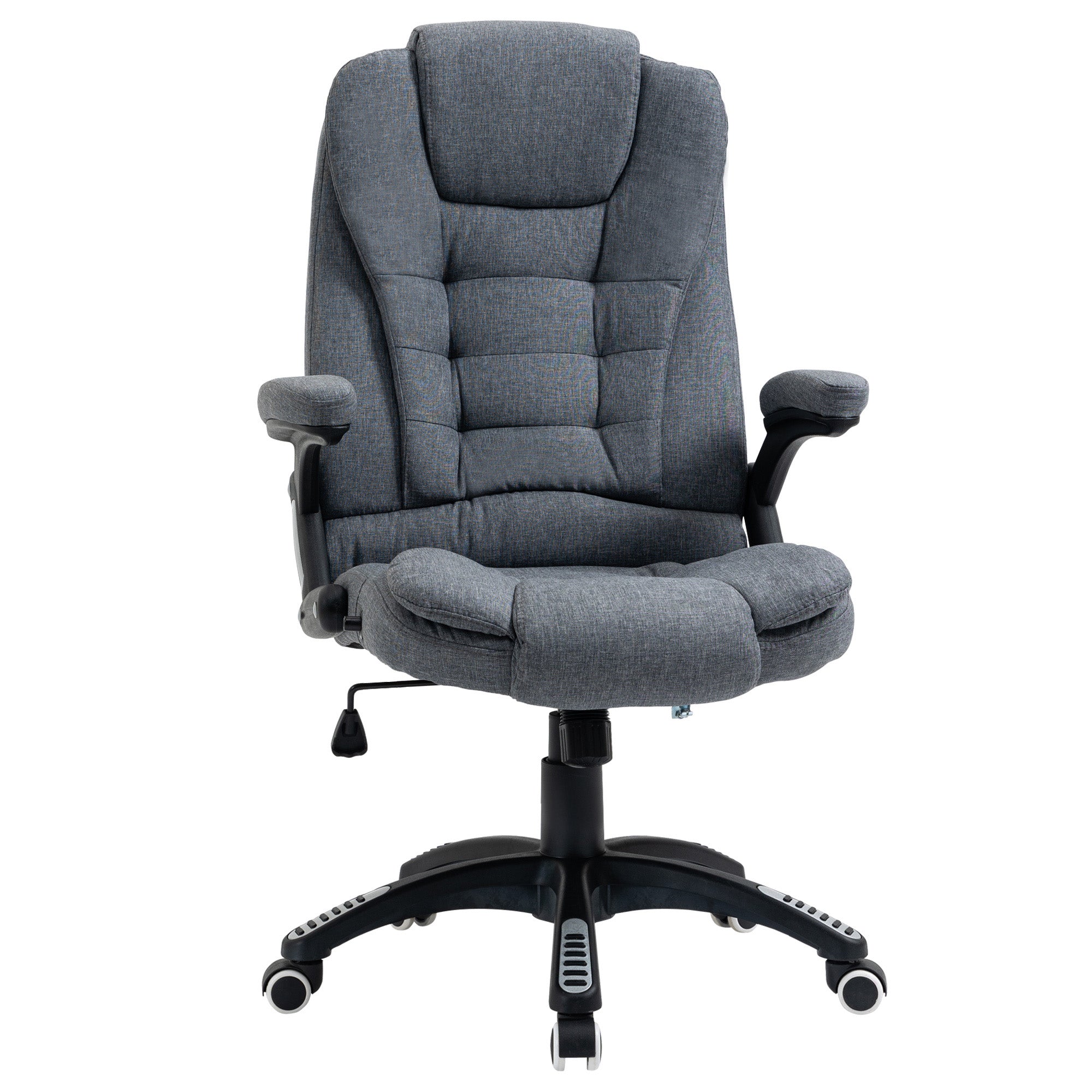 Vinsetto High Back Home Office Chair Swivel Linen Fabric Desk Chair - Dark Grey  | TJ Hughes