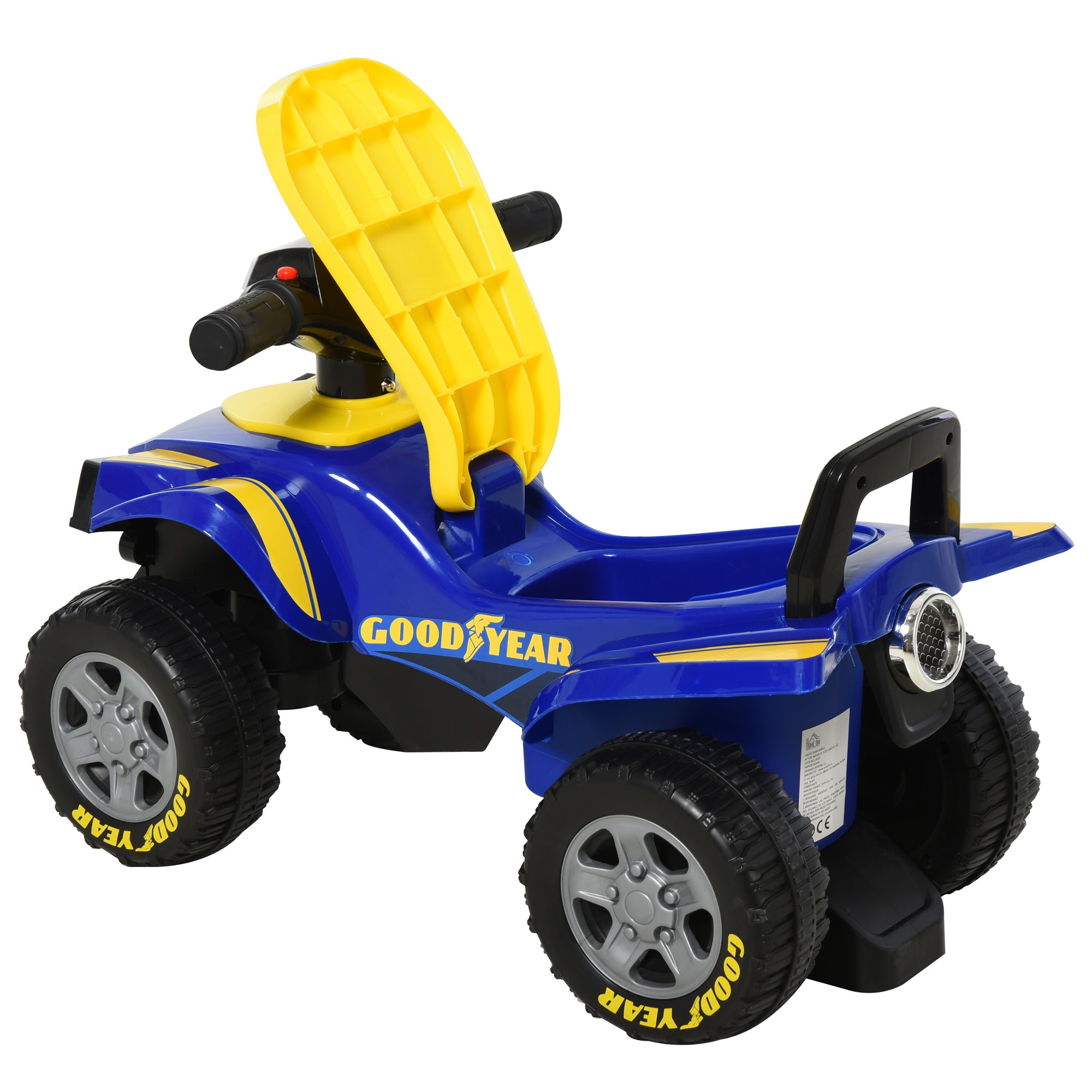 HOMCOM Kids Manual Quad Bike - Yellow / Blue  | TJ Hughes