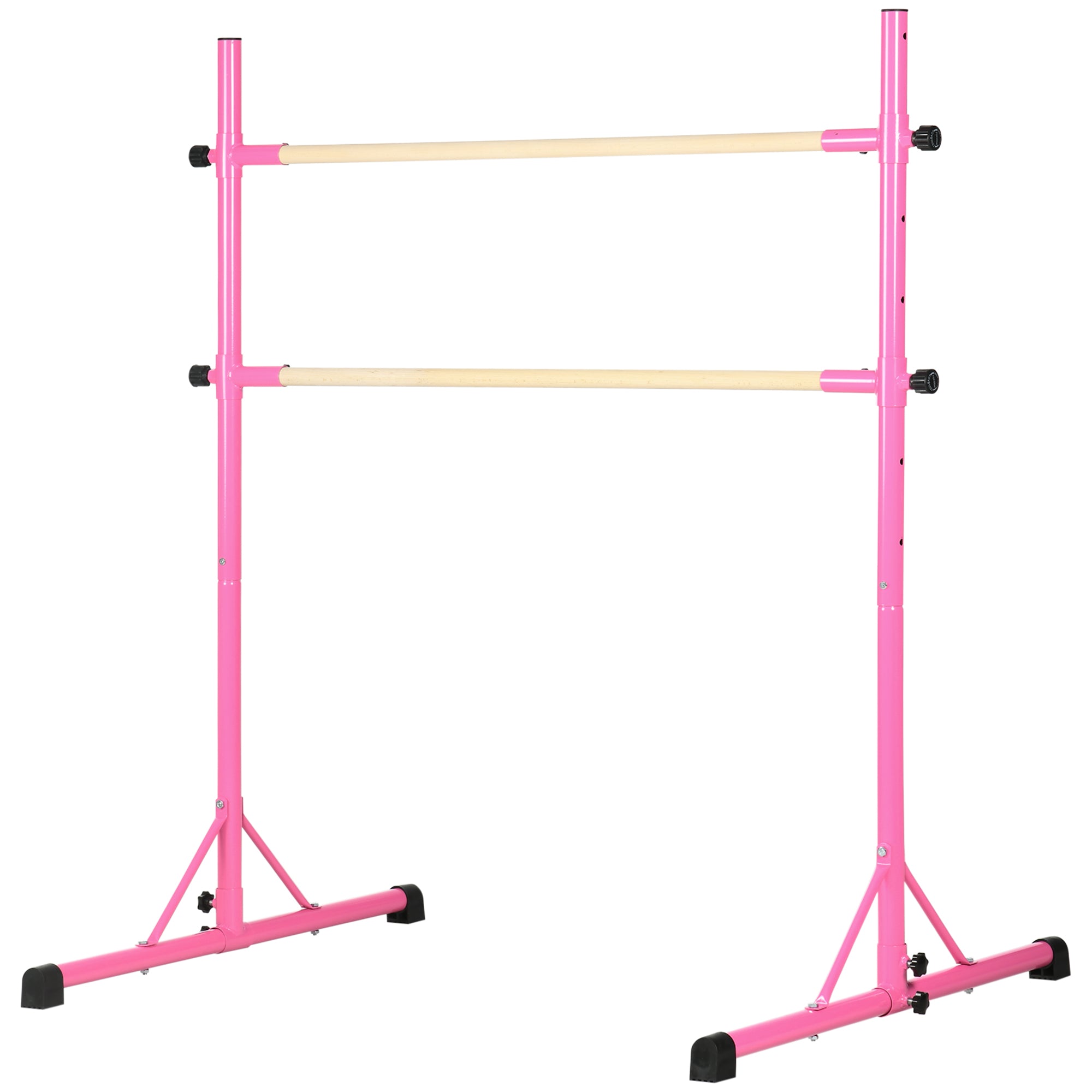 HOMCOM Freestanding Ballet Barre - Height Adjustable Ballet Bar for Home - Studio  | TJ Hughes