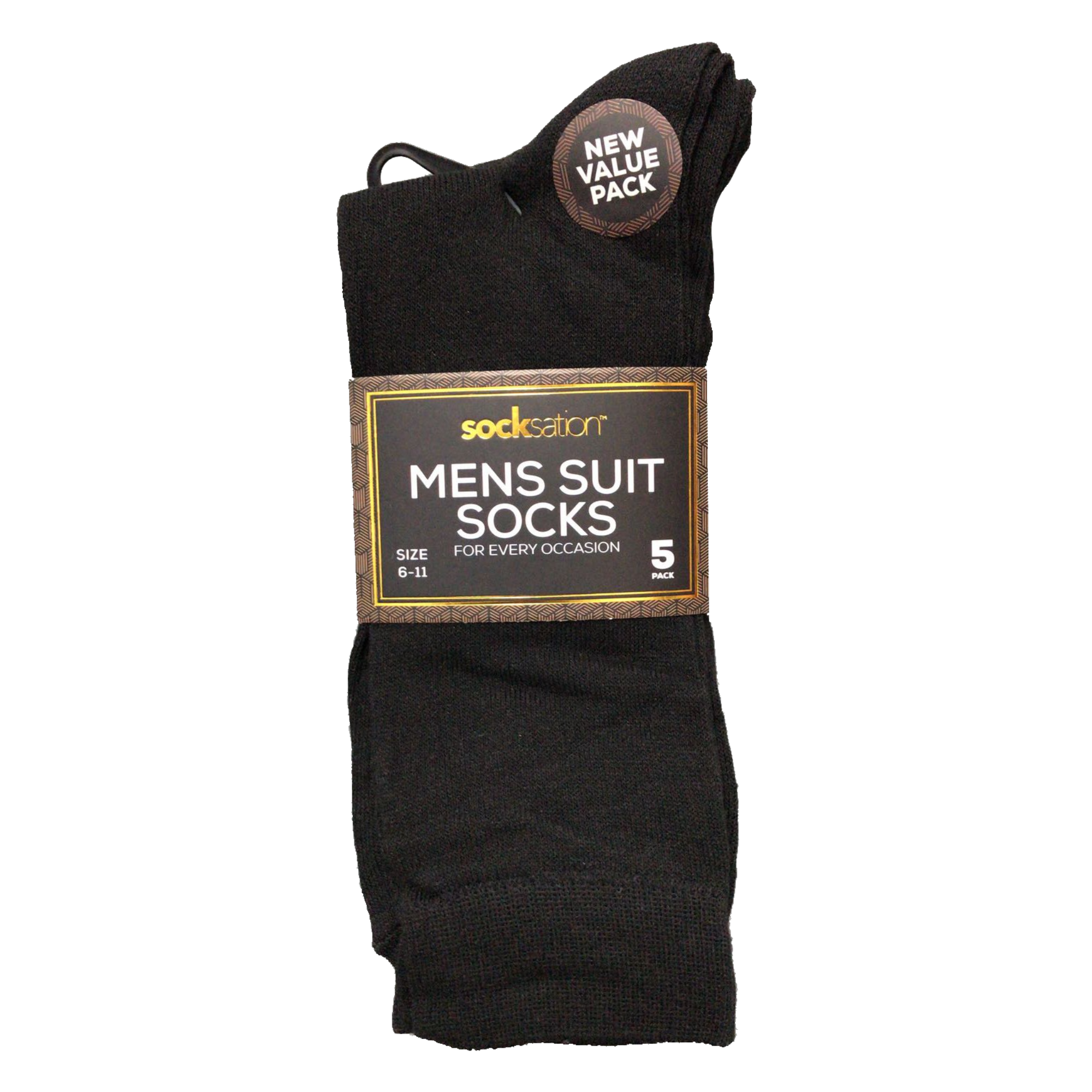 Men’s Black Formal Suit Socks- 5 Pack - TJ Hughes