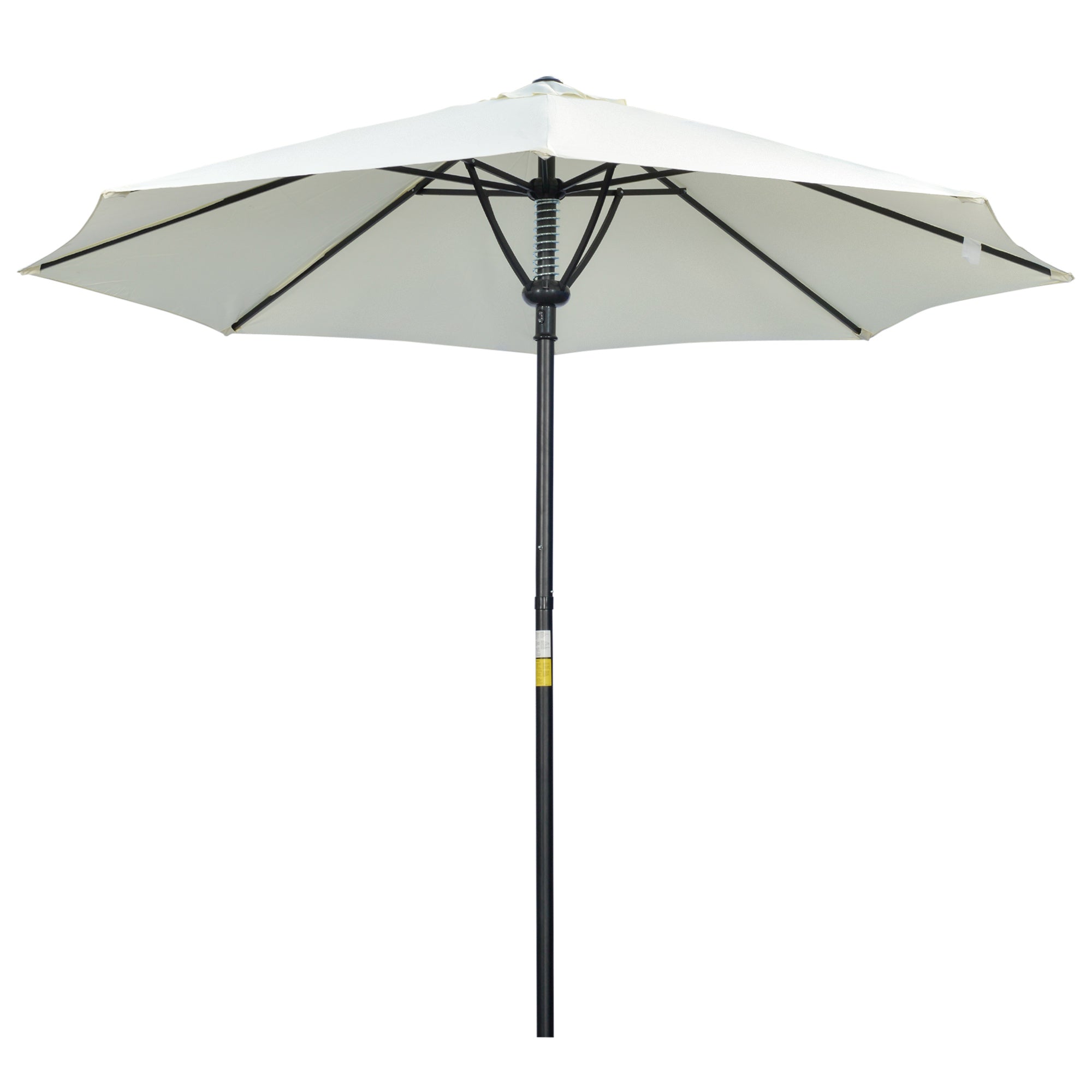 Outsunny Outdoor Market Table 3(m) Parasol Umbrella Sun Shade with 8 Ribs - Cream  | TJ Hughes