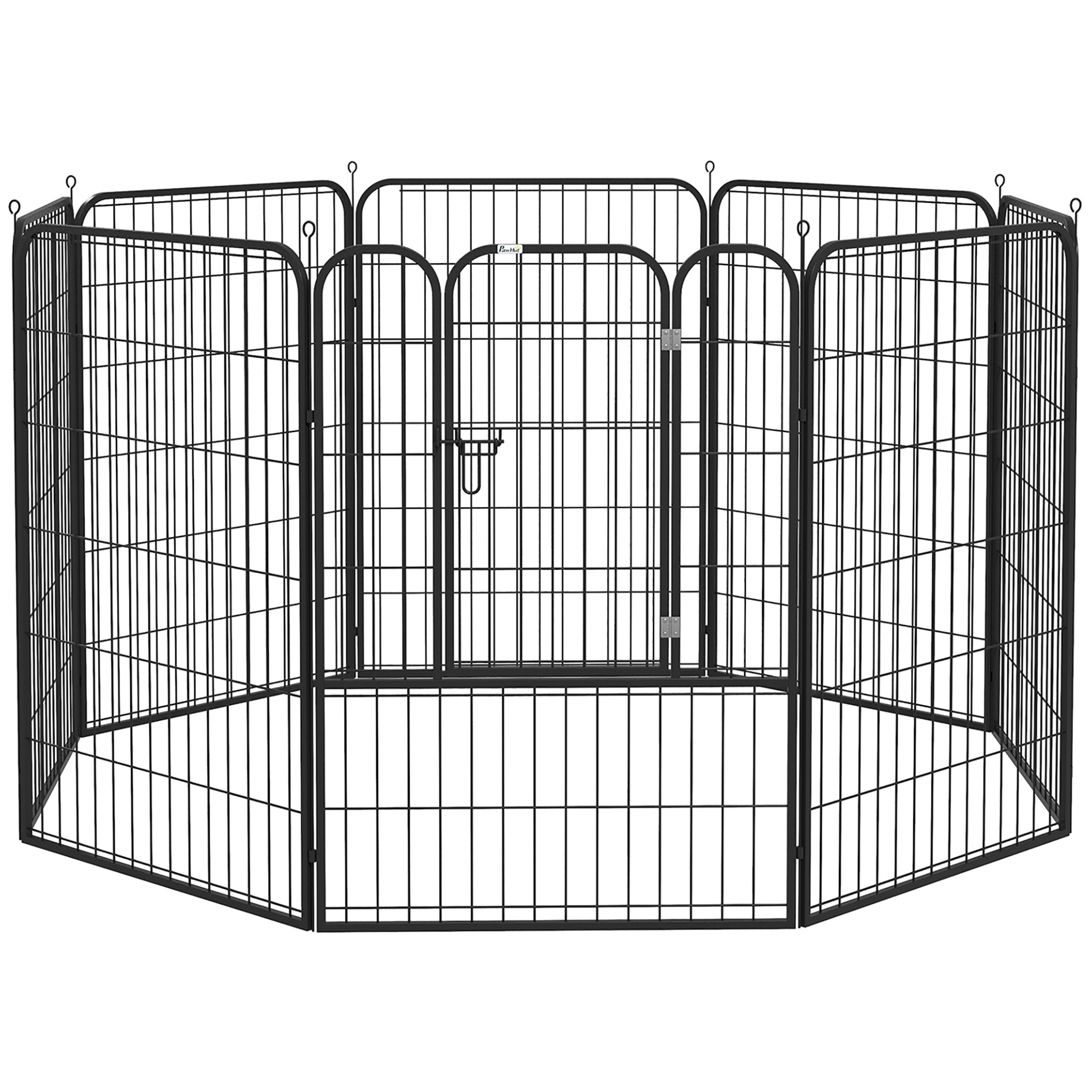 Pawhut  0.79 x 1m Pet Playpen Metal Hutch Cage House Rabbit Guinea Dog Puppy  | TJ Hughes