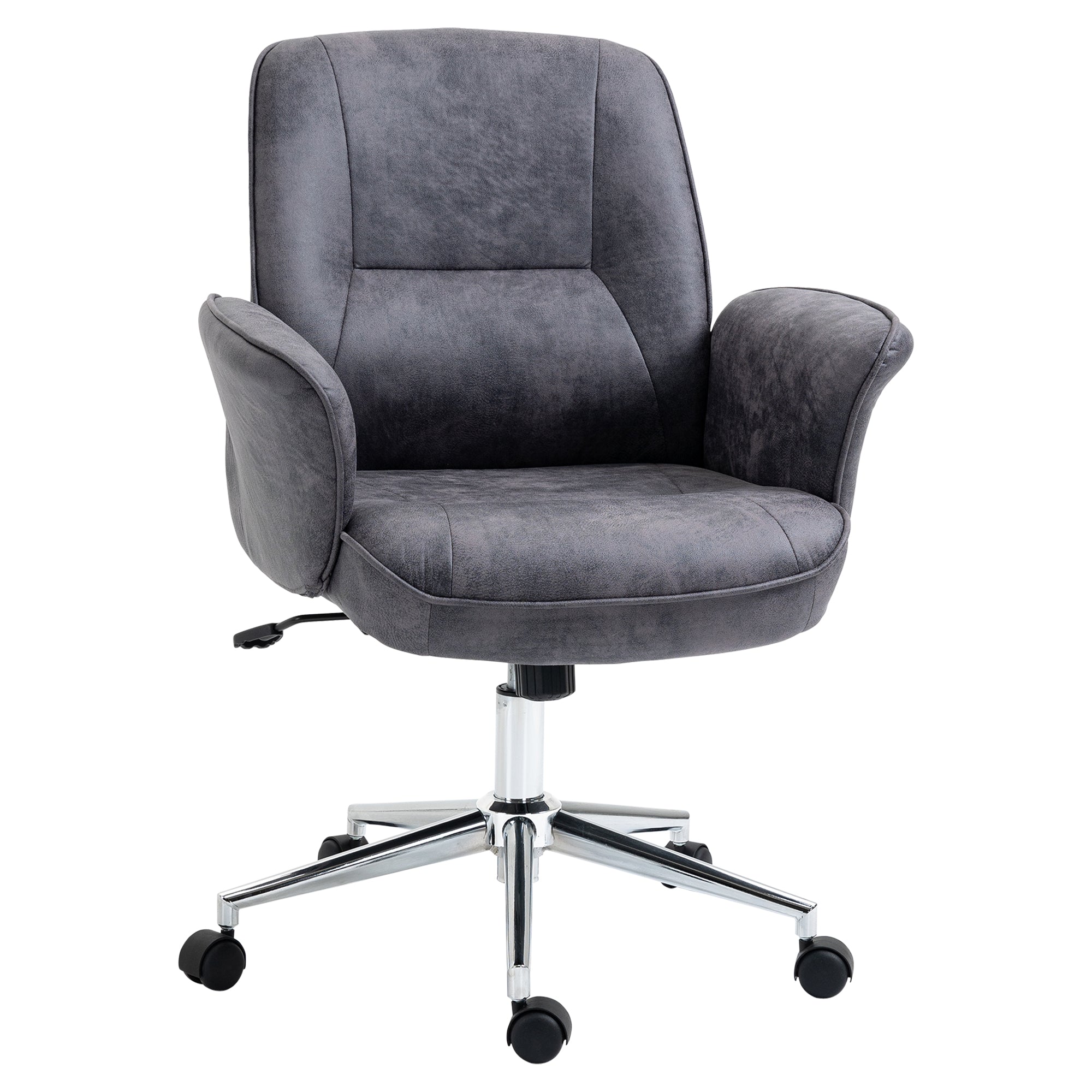Vinsetto Swivel Computer Office Chair Mid Back Desk Chair for Home - Deep Grey  | TJ Hughes