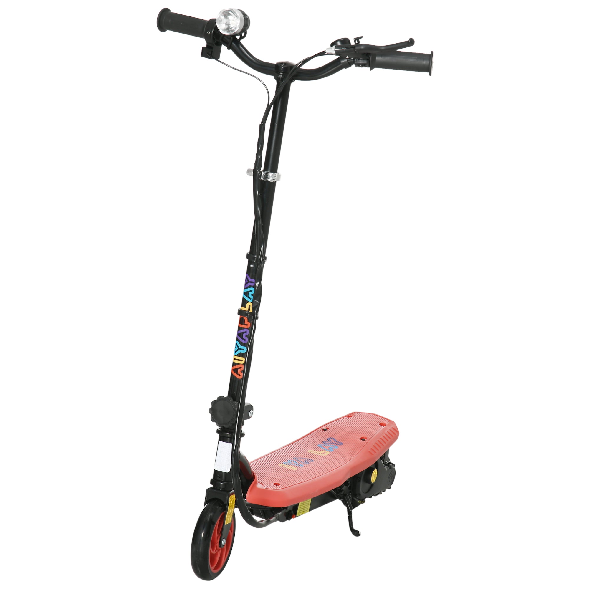 HOMCOM Folding Electric Scooter w/ LED Headlight - for Ages 7-14 Years - Red  | TJ Hughes