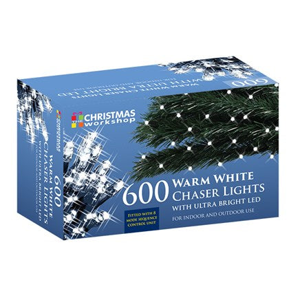 Image of Christmas Workshop Warm White Ultra Bright LED String Chaser Lights - 600 LED