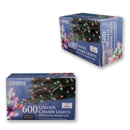 Image of Christmas Workshop Multi Coloured Ultra Bright LED String Chaser Lights - 600 LED