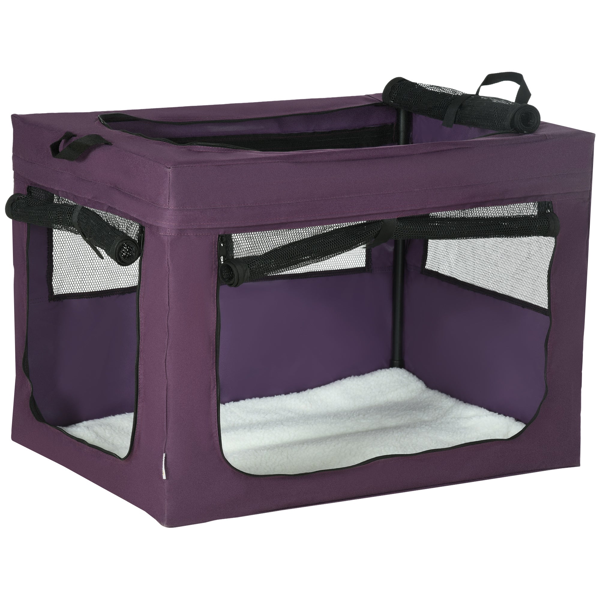 PawHut 80cm Soft Side Pet Carrier w/ Cushion - for Medium Dogs - Purple  | TJ Hughes
