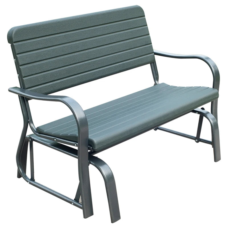 Outsunny-2 Seater Gliding Chair Bench - Green  | TJ Hughes Outsunny