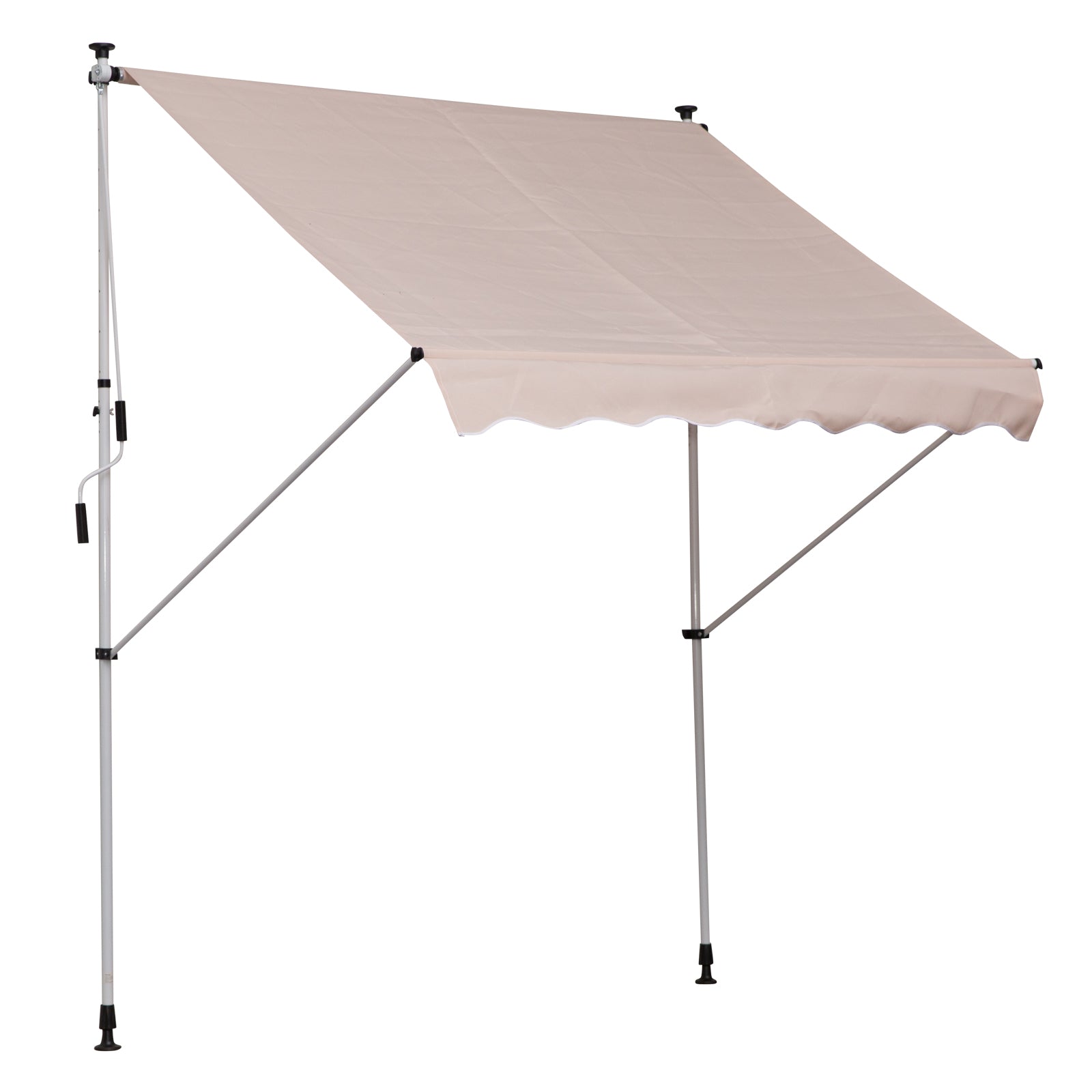 Outsunny 2x1.5m Manual Retractable Patio Awning Floor- to-ceiling Shade Beige  | TJ Hughes