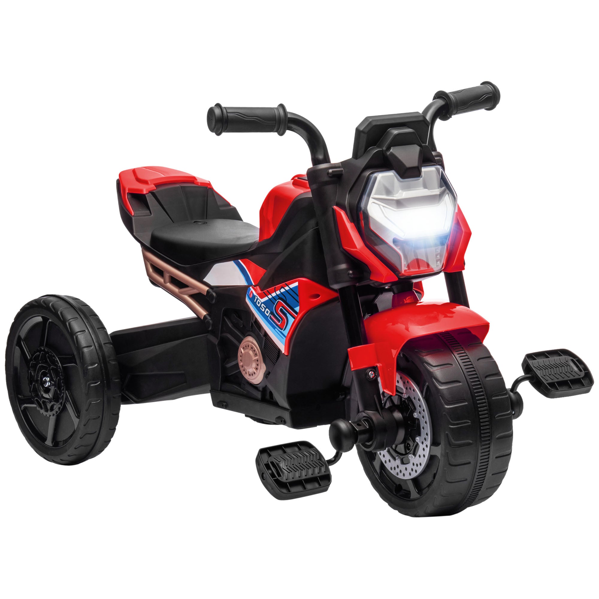 AIYAPLAY 3 in 1 Baby Trike with Headlights - Music - Horn - Red  | TJ Hughes