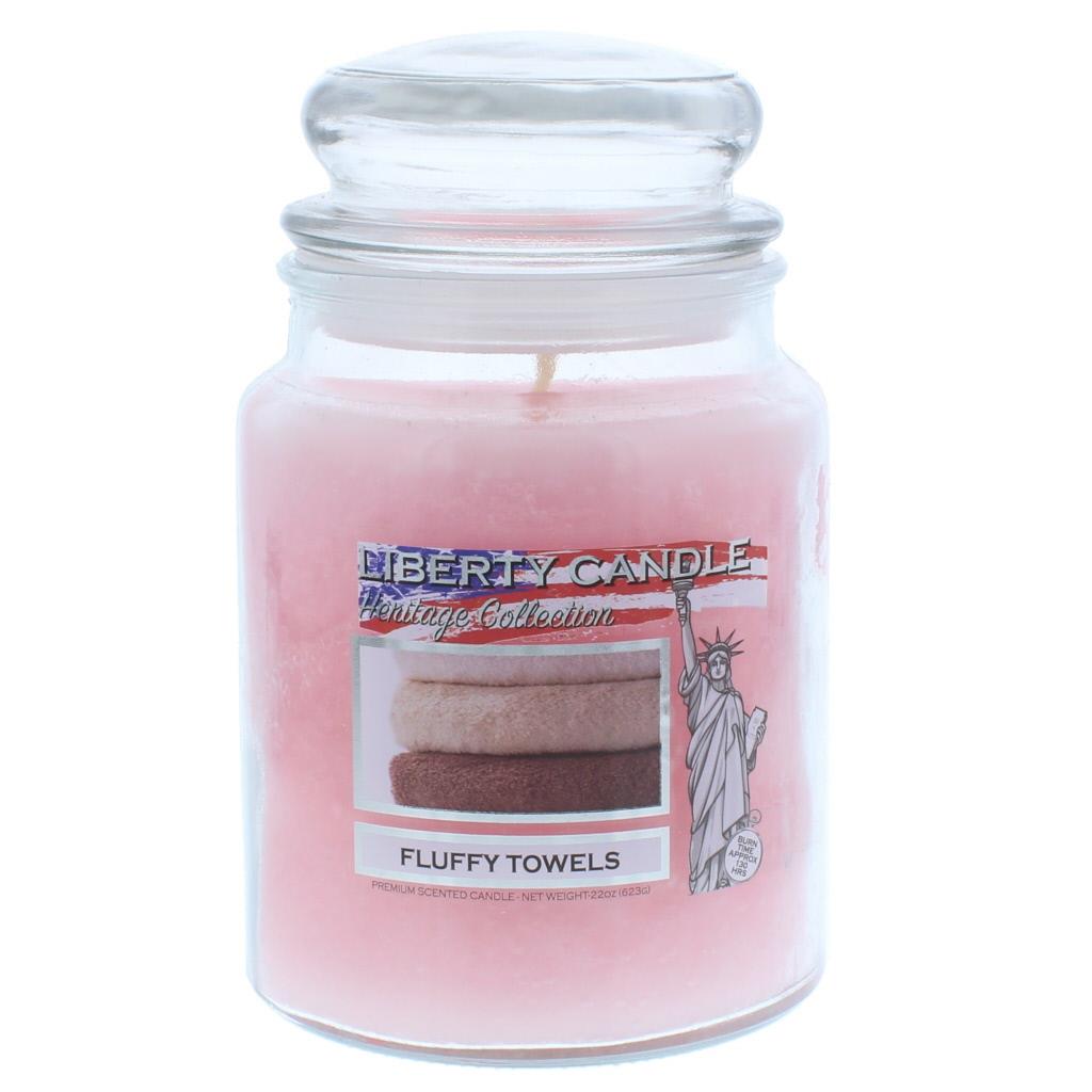 Heritage Candle 22oz Glass Jar Bubble Lid - Fluffy Towels