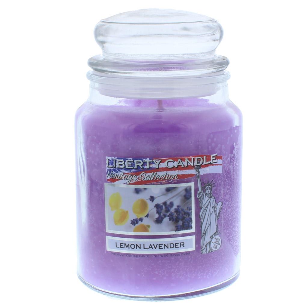 Heritage Candle 22oz Glass Jar Bubble Lid - Lemon Lavender