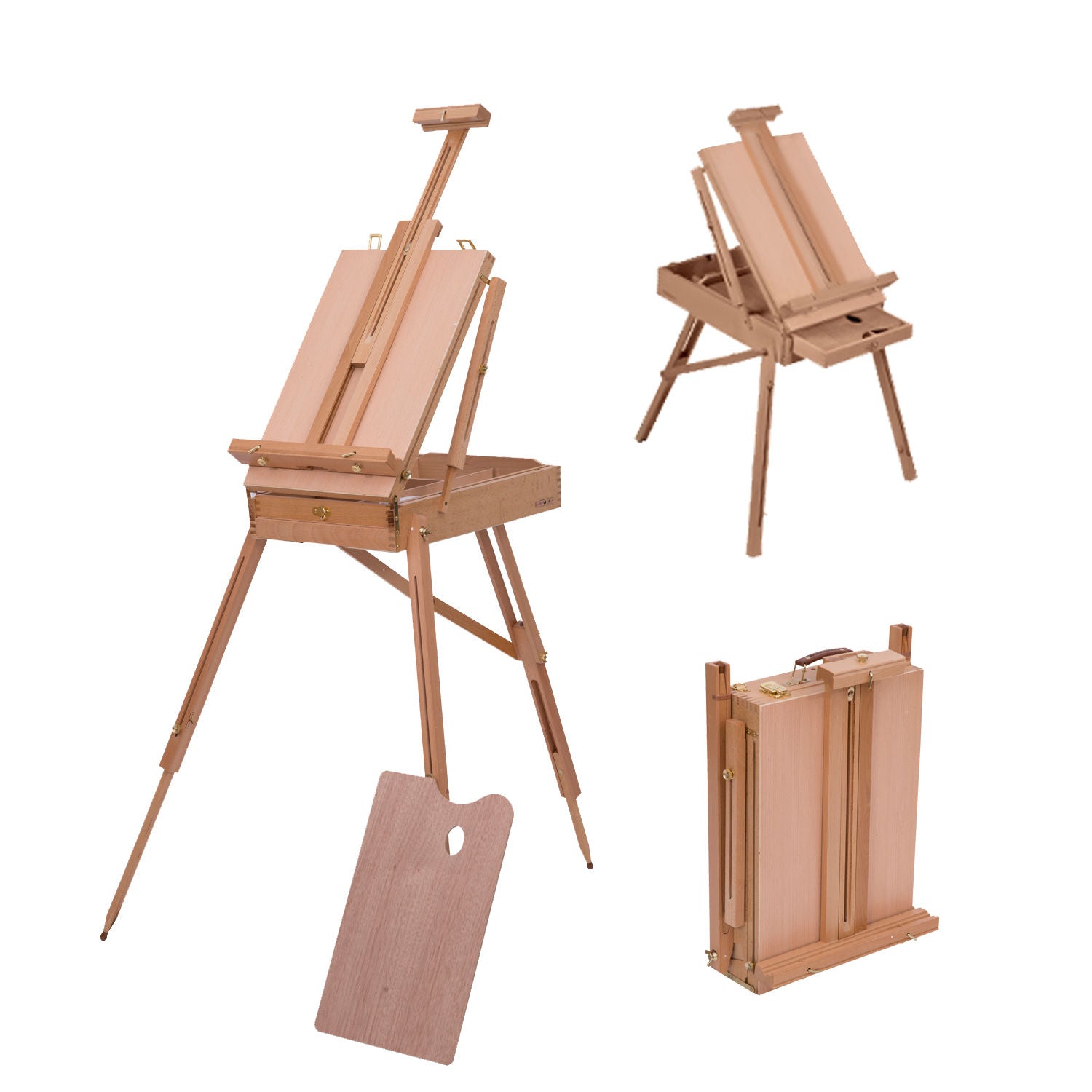 Wooden Art Easel Tripod Sketch Artist Painters Craft Portable Folding Drawing Board - TJ Hughes