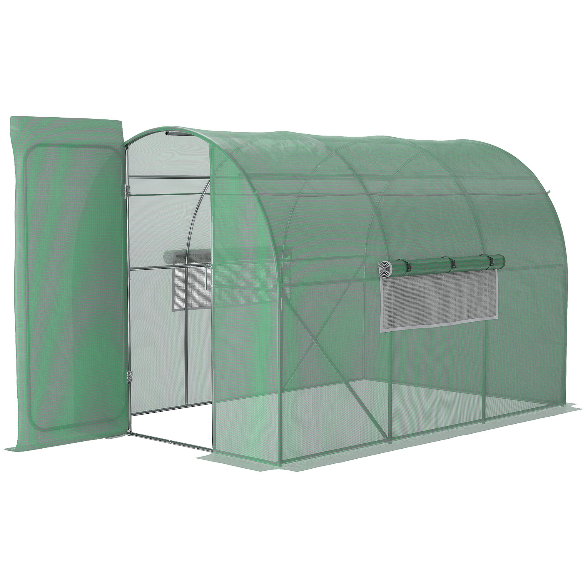 Outsunny 3 x 2M Reinforced Walk-in Polytunnel Garden Greenhouse Steel Frame  | TJ Hughes