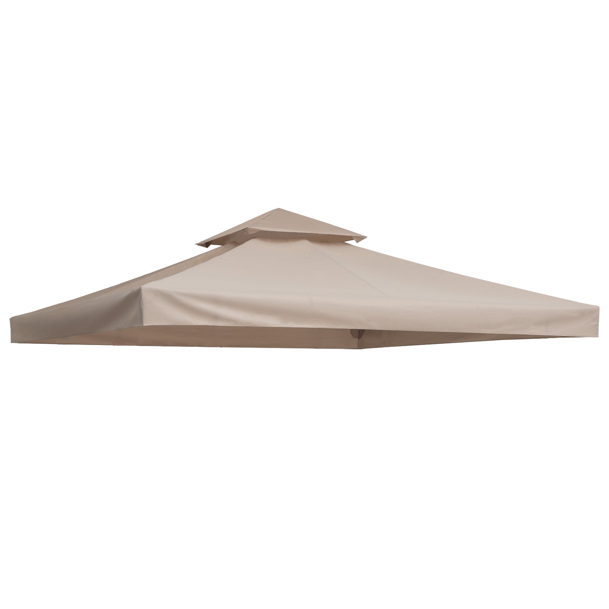 Outsunny 3(m) 2 Tier Garden Gazebo Top Cover Replacement Canopy Roof Deep Beige  | TJ Hughes