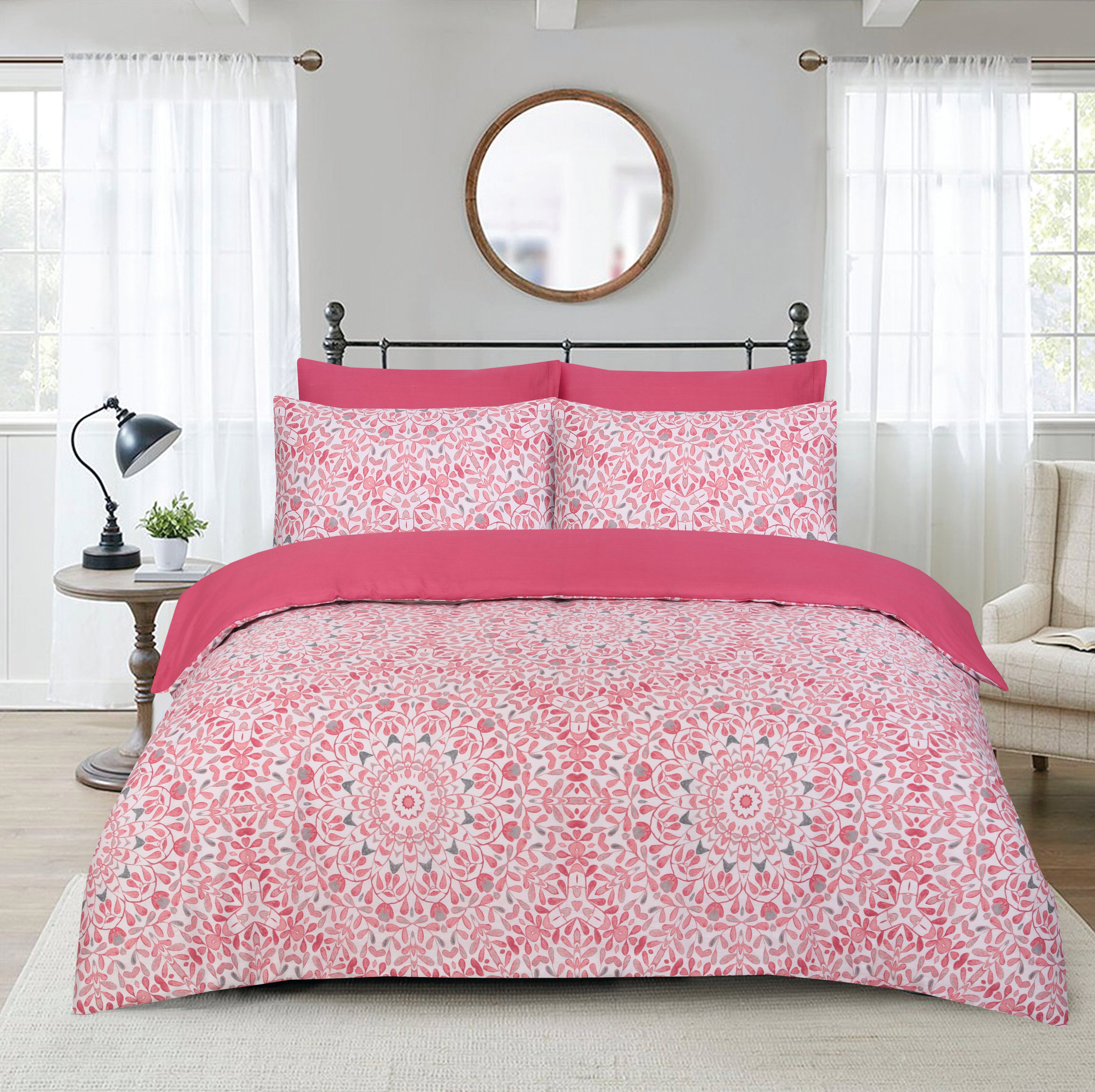 Lewis’s Casablanca Duvet Set - Pink - King  | TJ Hughes