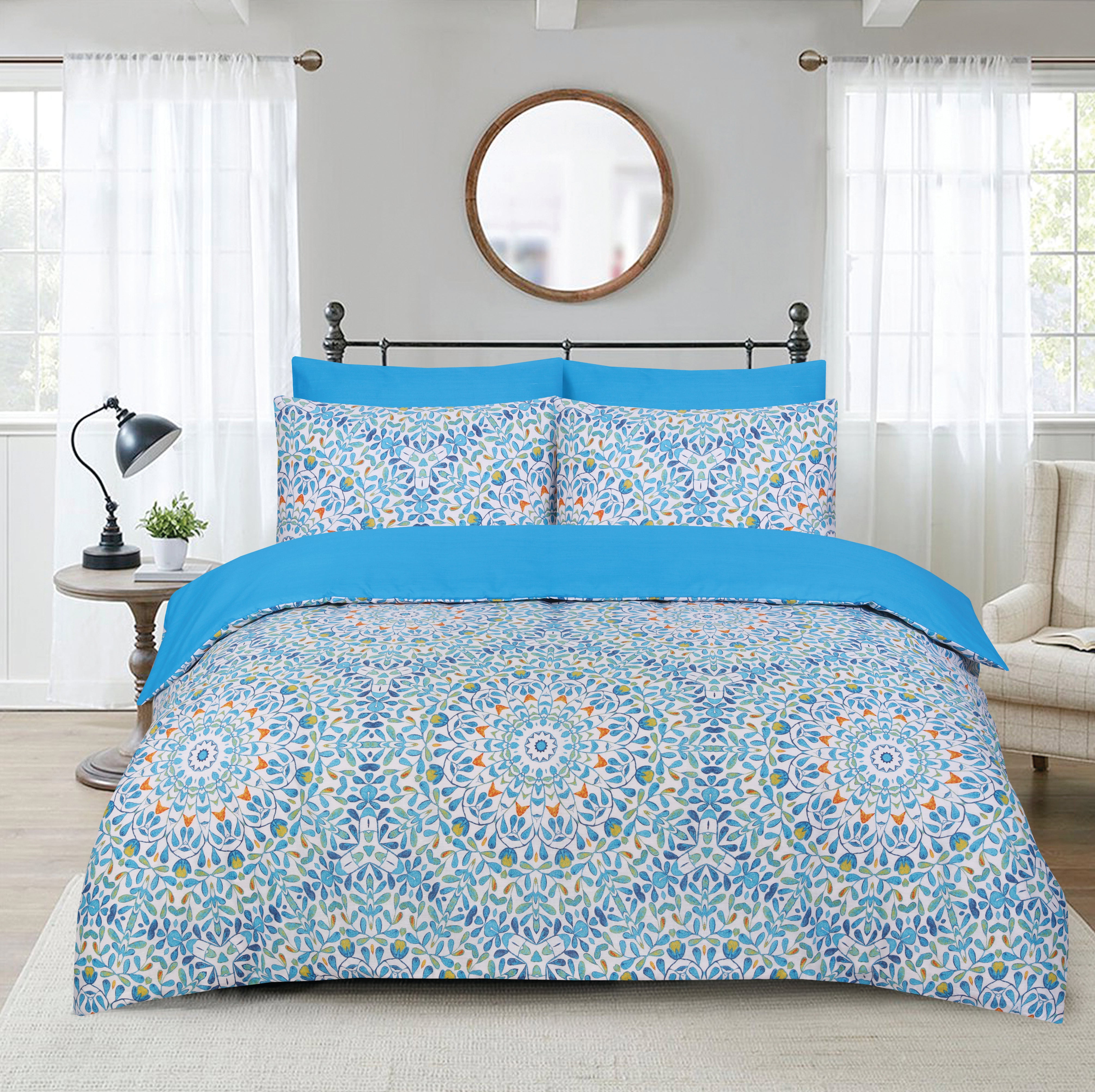 Lewis’s Casablanca Duvet Set - Teal - Single  | TJ Hughes