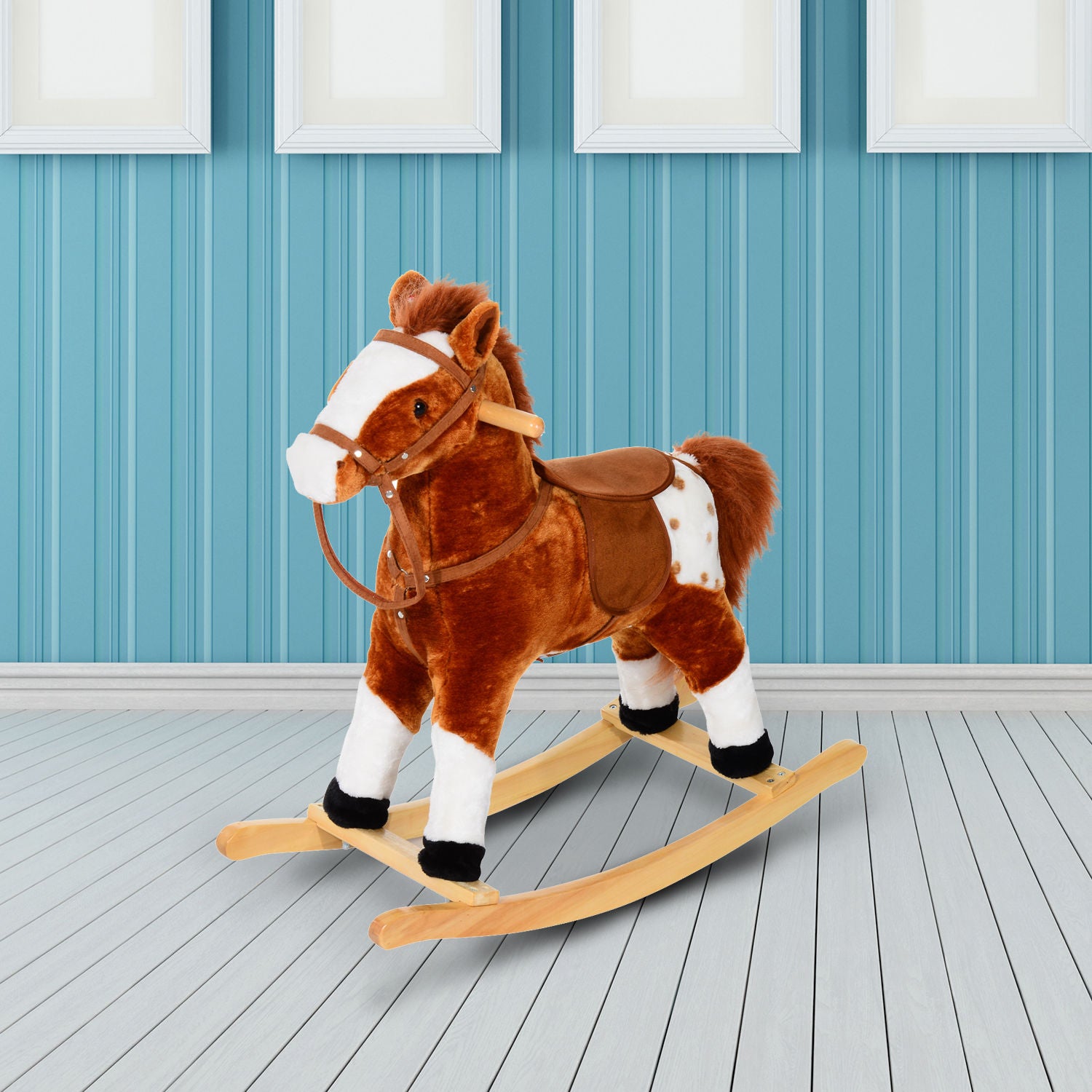 Kids Rocking Horse - 74L x 28W x 65H(cm) - HOMCOM  | TJ Hughes