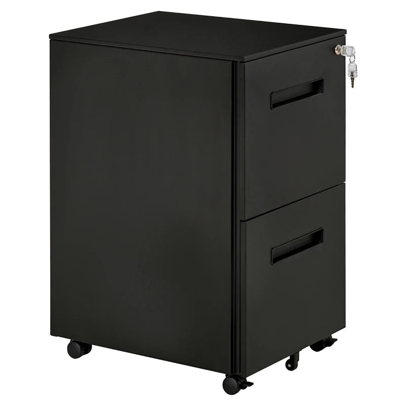 Vinsetto Filing Cabinet with 2 Drawers 39x48x67cm Black  | TJ Hughes
