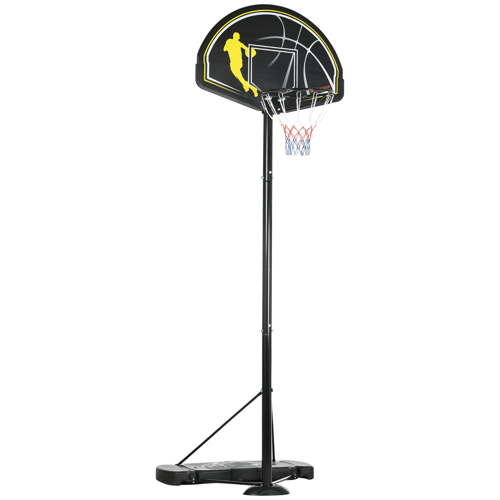 SPORTNOW 2.3-3m Height Adjustable Basketball Hoop and Stand - Portable Wheels  | TJ Hughes