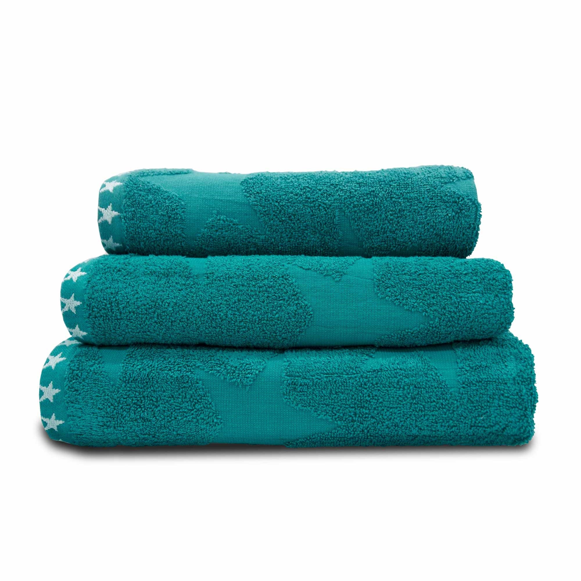 Lewis’s Estrella 100% Cotton Towel Range - Teal - Bath Sheet  | TJ Hughes