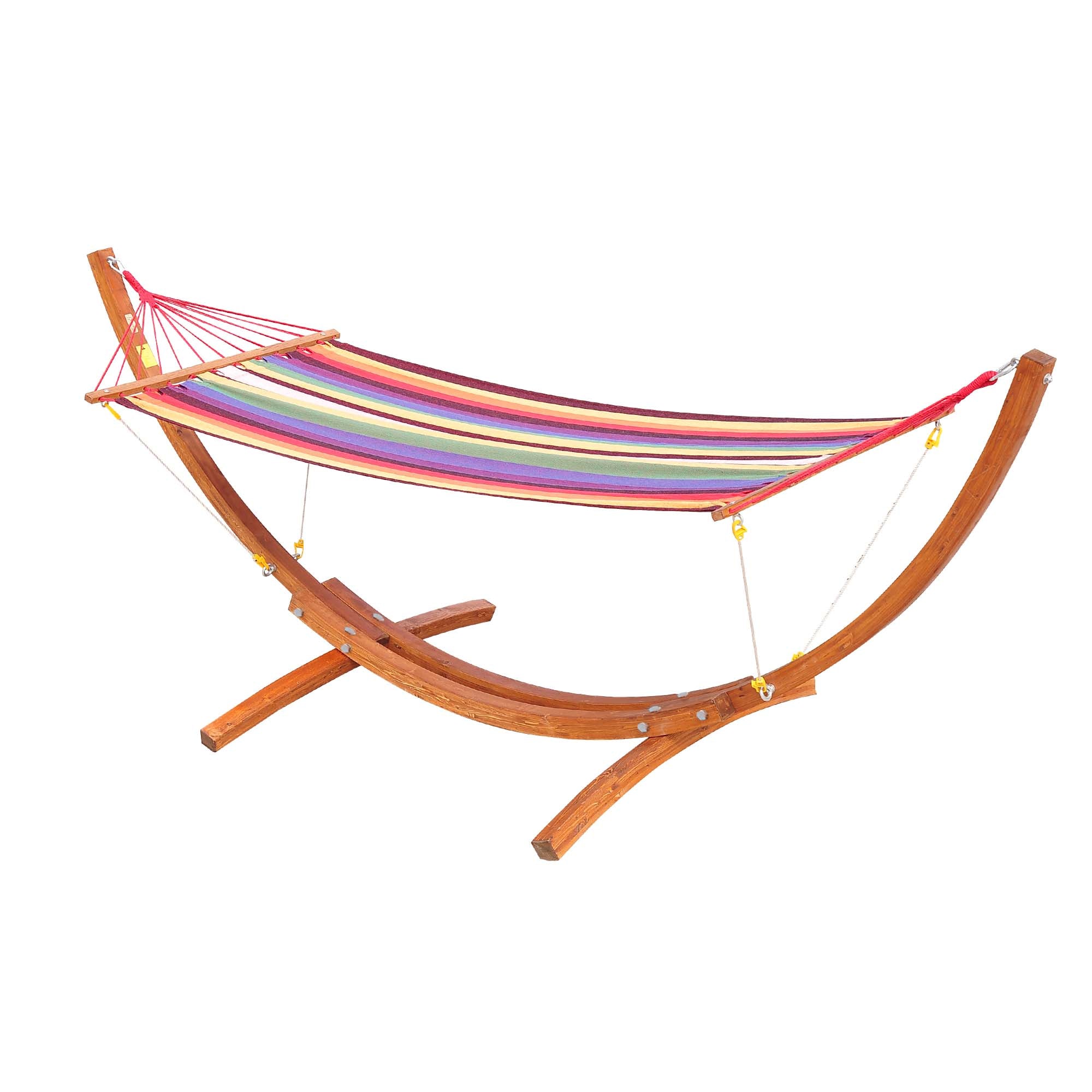 Outsunny Garden Outdoor Patio Wooden Frame Hammock Arc Stand Sun Swing Bed Seat  | TJ Hughes
