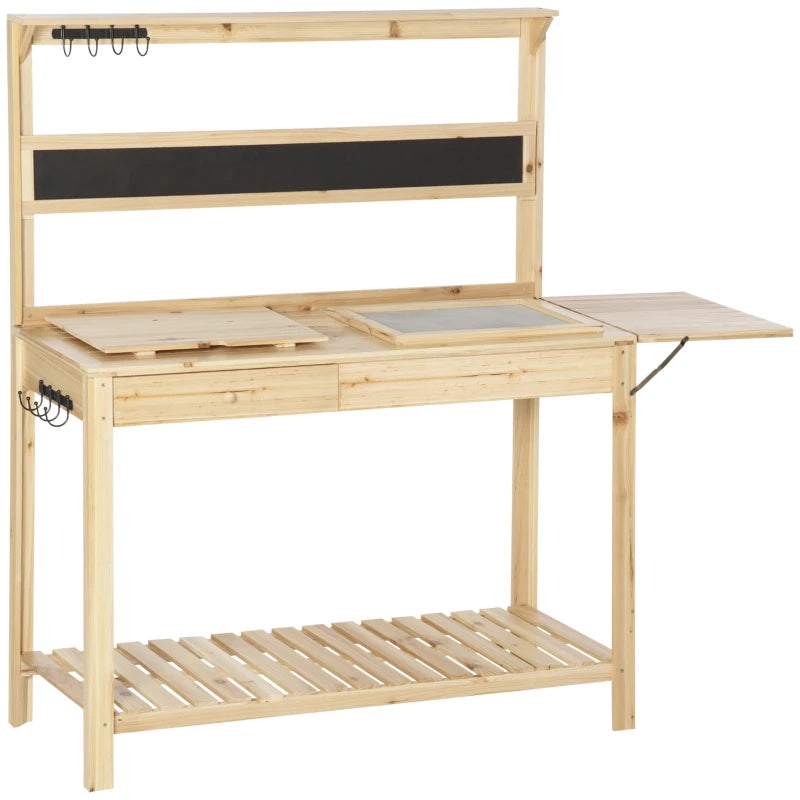 Outsunny Potting Bench Table 151L x 45.5W x 143Hcm  | TJ Hughes