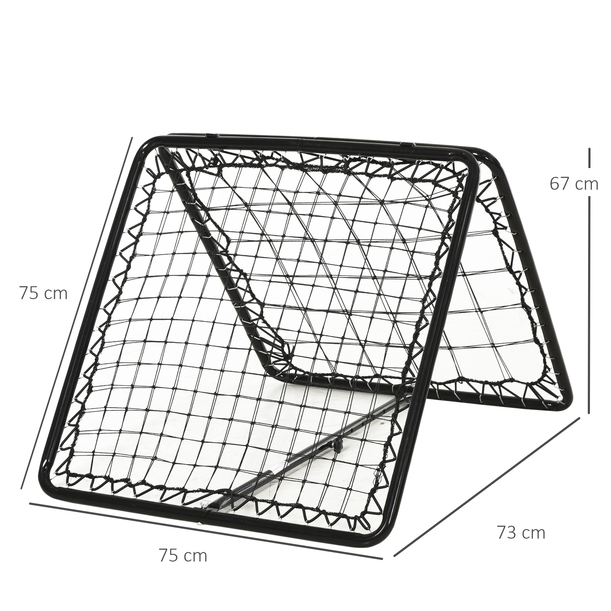 HOMCOM PE Mesh Double-Sided Outdoor Rebounder Net Black  | TJ Hughes