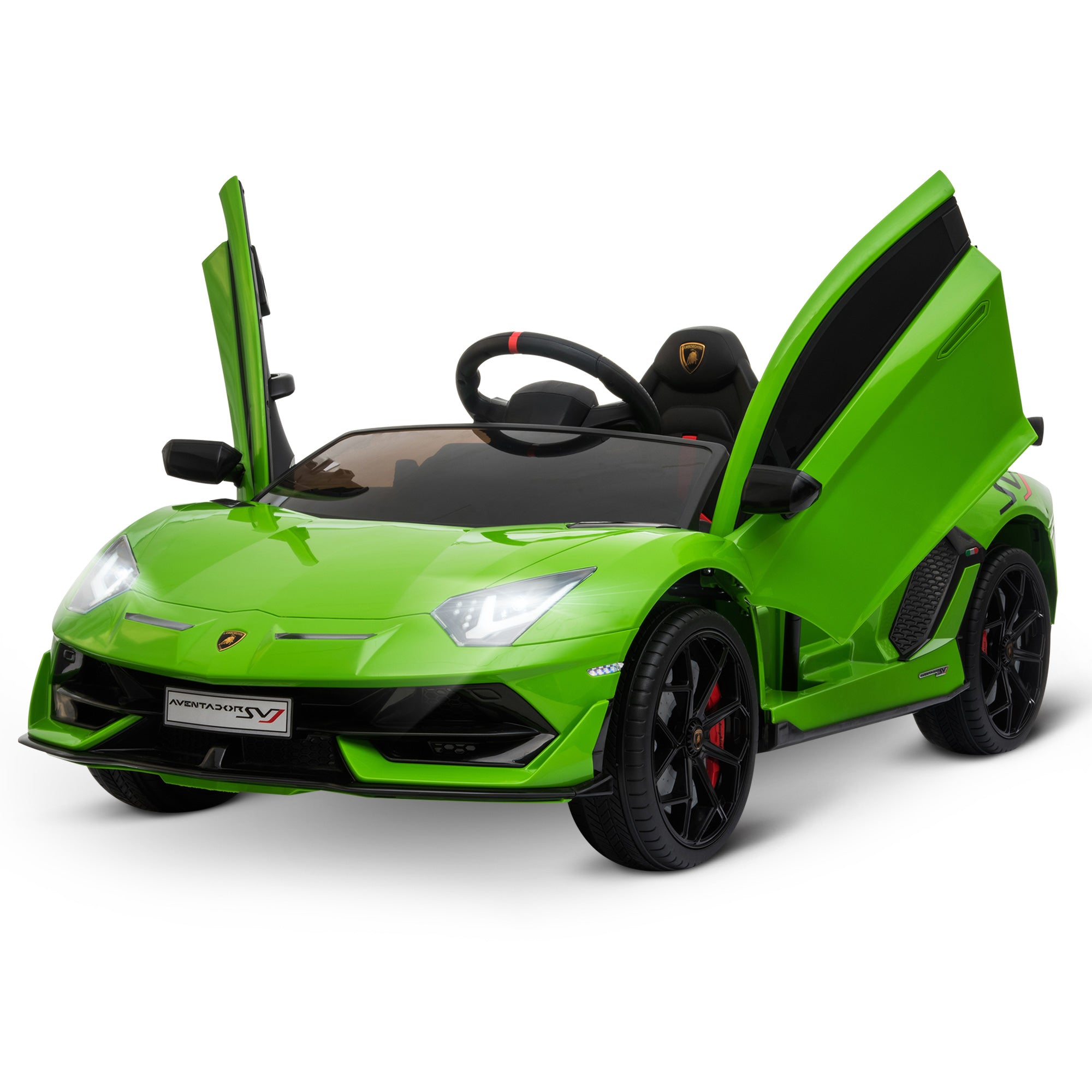 Kids Electric Ride on Lamborghini Aventador 12v - Green - HOMCOM  | TJ Hughes