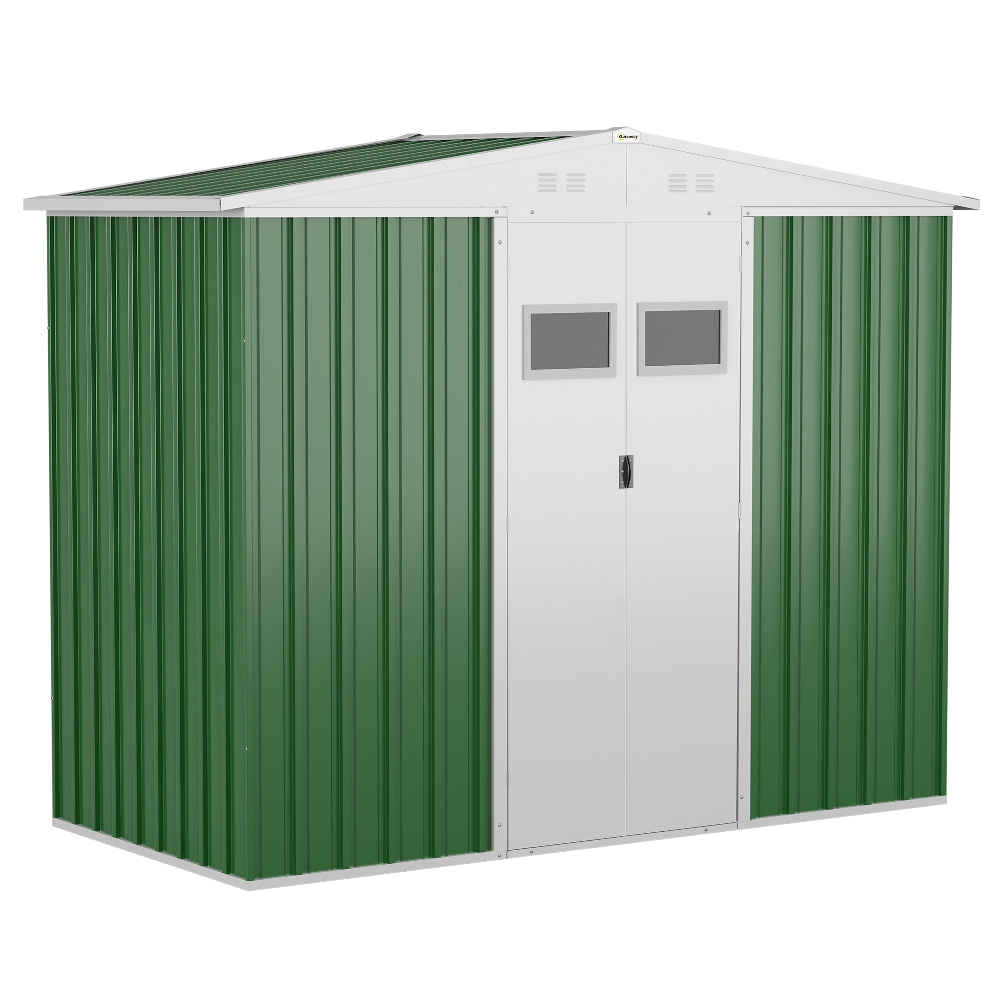 Outsunny Outdoor Garden Storage Shed Metal Tool Storage Box for Backyard Green  | TJ Hughes