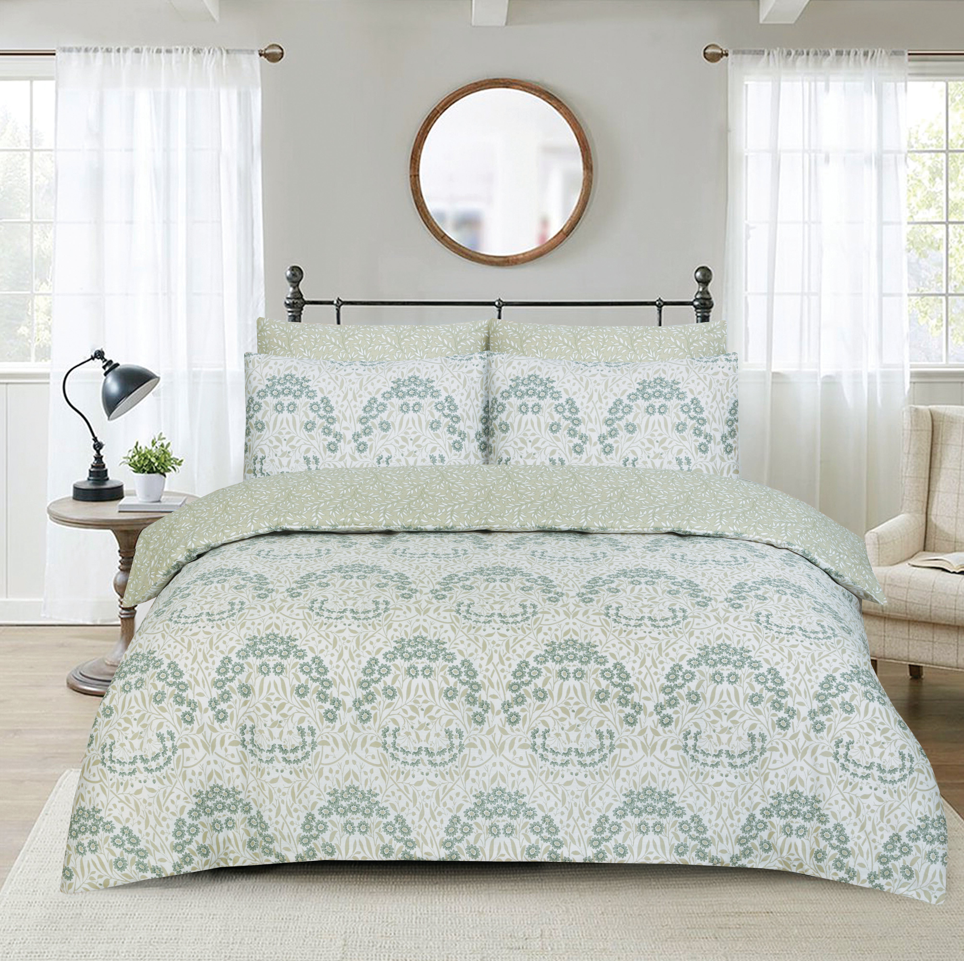 Lewis’s Isadora Duvet Set - Mint - King  | TJ Hughes