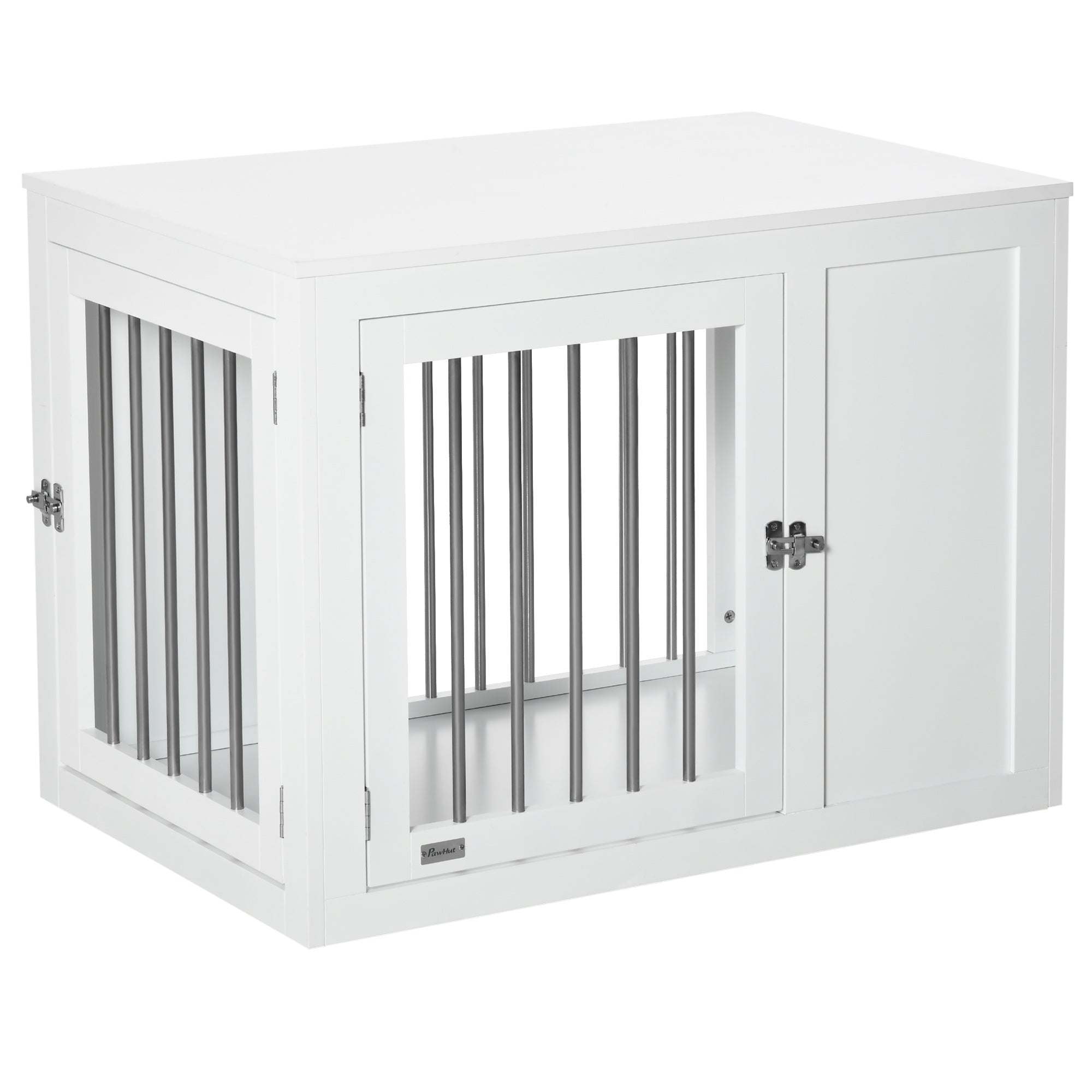 PawHut Furniture-Style Dog Crate End Table w/ 2 Doors - for Medium Dogs  | TJ Hughes