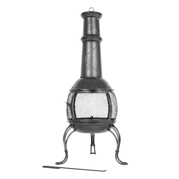 La Hacienda Chiminea - Leon Mesh Steel Chimenea Large  | TJ Hughes